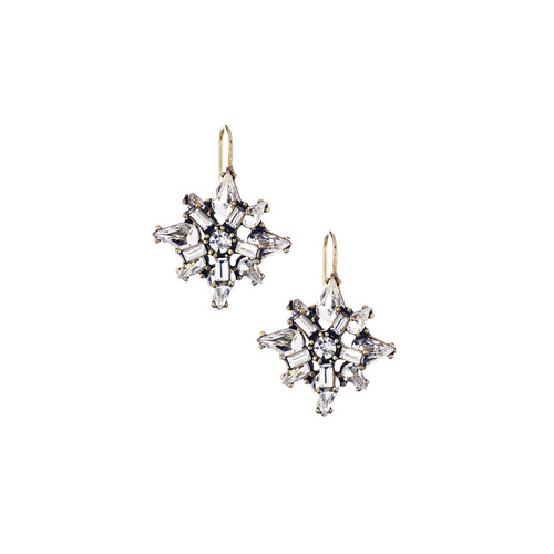 Art Deco Starburst Earrings on a white background